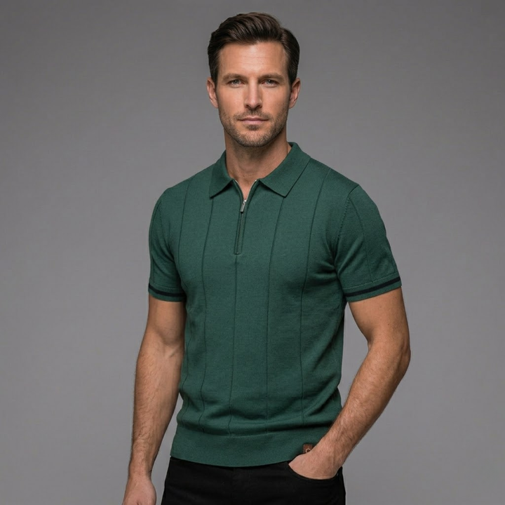 Le Polo Zippé Tricoté pour Hommes Ashton