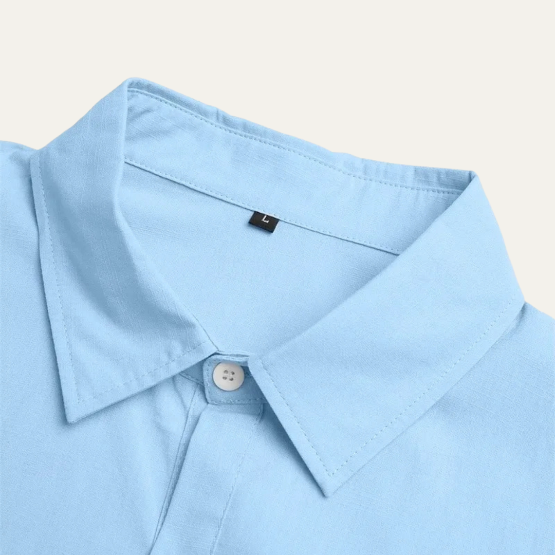 La chemise en coton et lin respirante pour hommes Carlisle, coupe décontractée