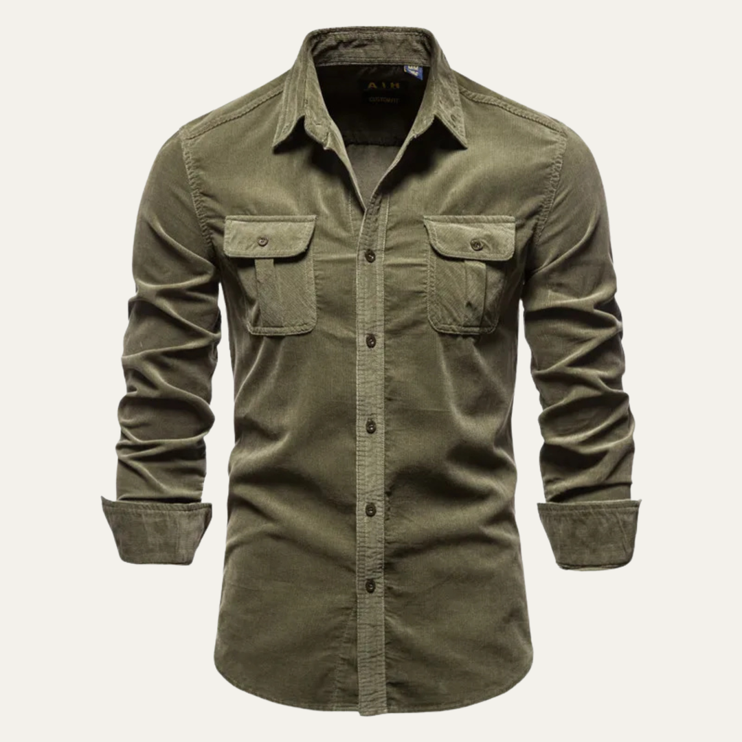 La chemise décontractée en velours côtelé pour homme Lecce