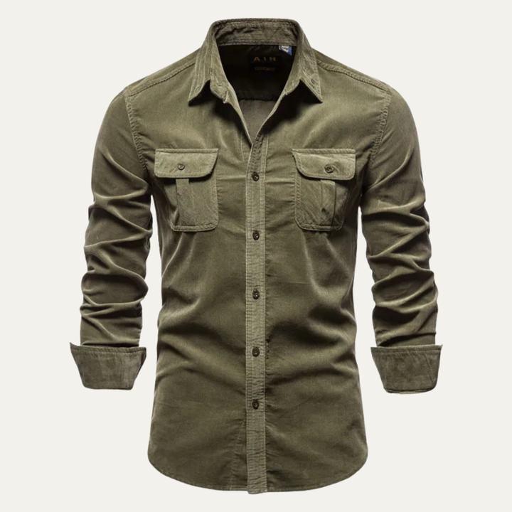 La chemise décontractée en velours côtelé pour homme Lecce