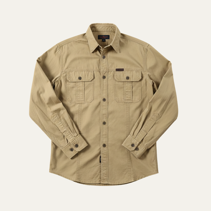 La chemise cargo en coton à poches multiples unie pour hommes Ashton Ridge