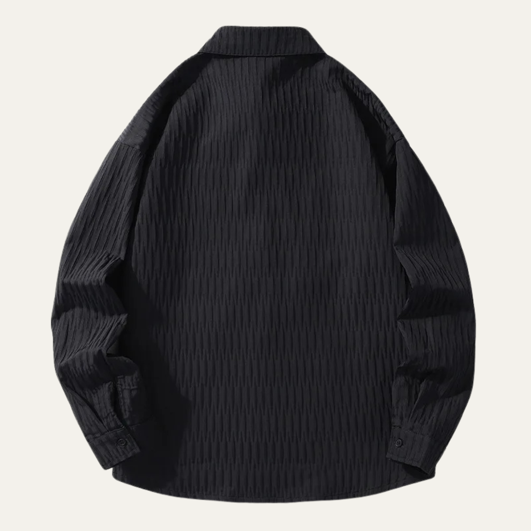 La chemise rétro à rayures texturées pour hommes Meadowwood Ridge