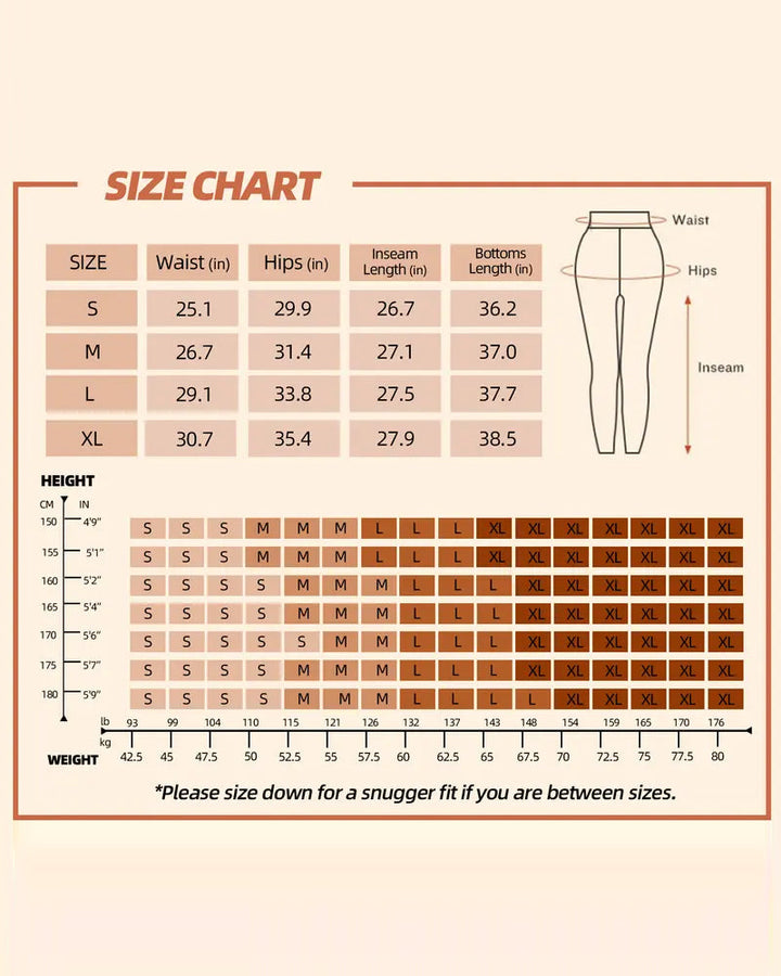 Leggings Chaud Haute Taille Confort Doublé