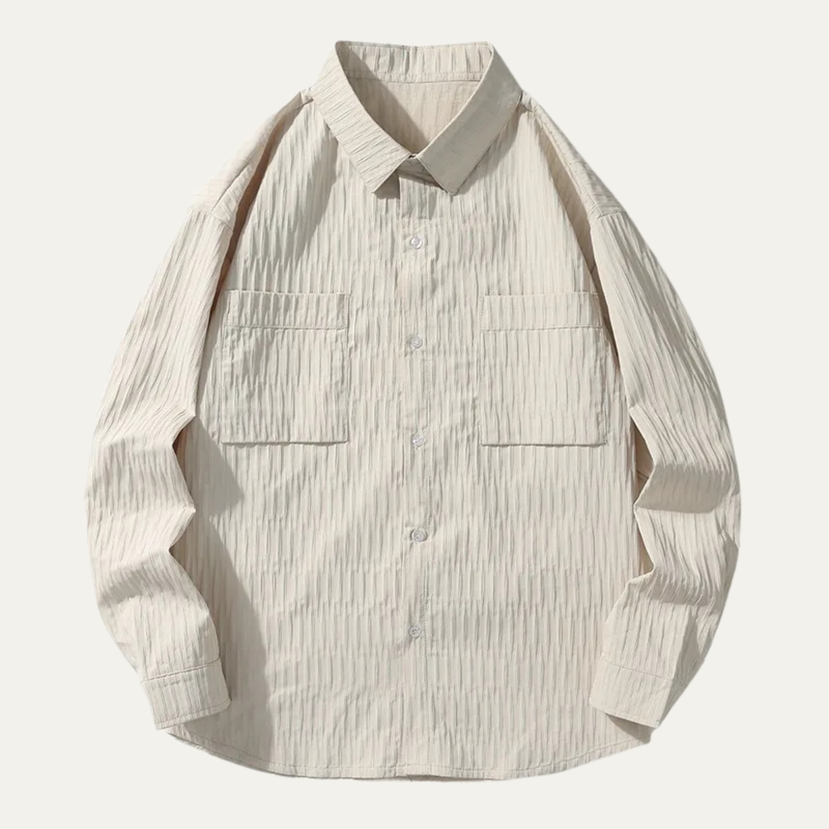 La chemise rétro à rayures texturées pour hommes Meadowwood Ridge