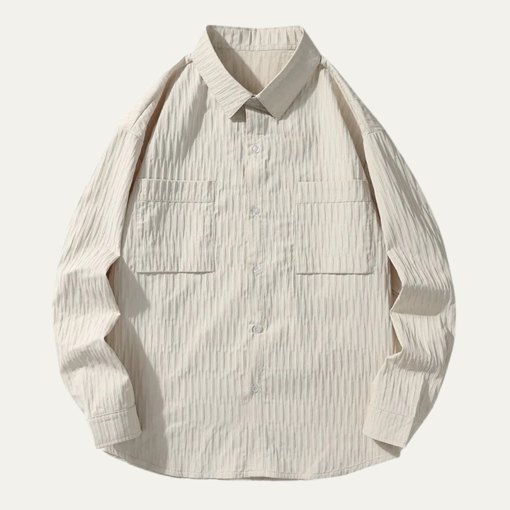 La chemise rétro à rayures texturées pour hommes Meadowwood Ridge