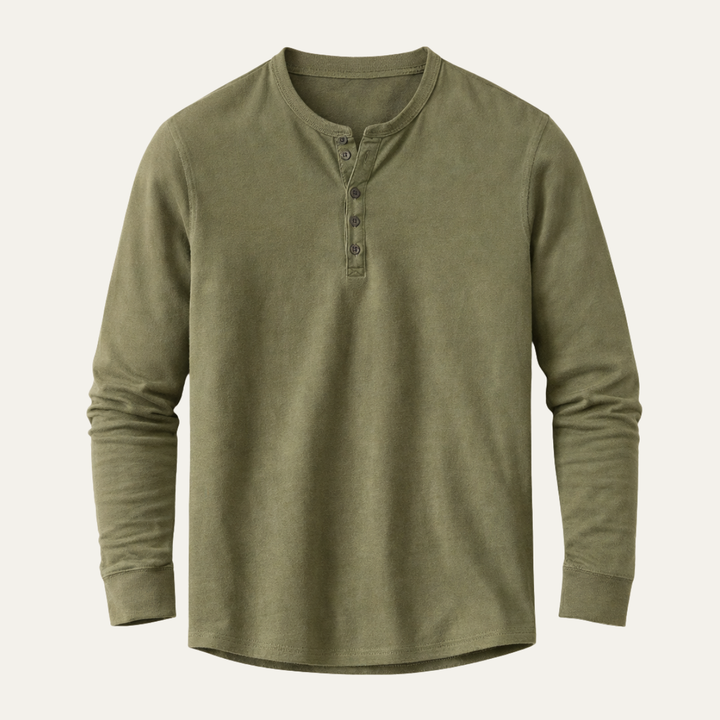 La Chemise Henley en Mélange de Coton Respirant pour Hommes Meadowcrest Hill