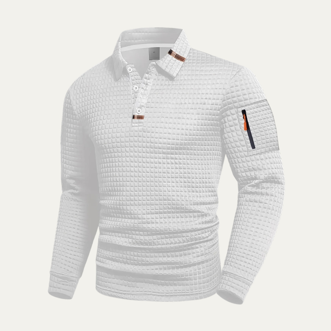 Polo de golf à manches longues pour hommes Benevento à séchage rapide