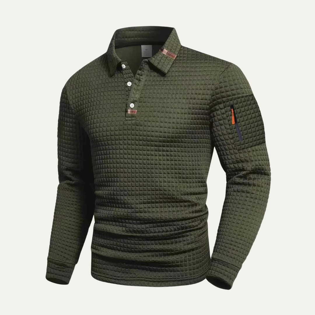 Polo de golf à manches longues pour hommes Benevento à séchage rapide