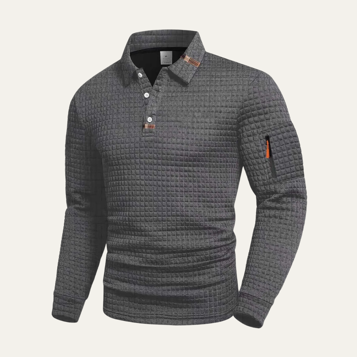 La chemise polo tendance à manches longues pour hommes Avellino à séchage rapide
