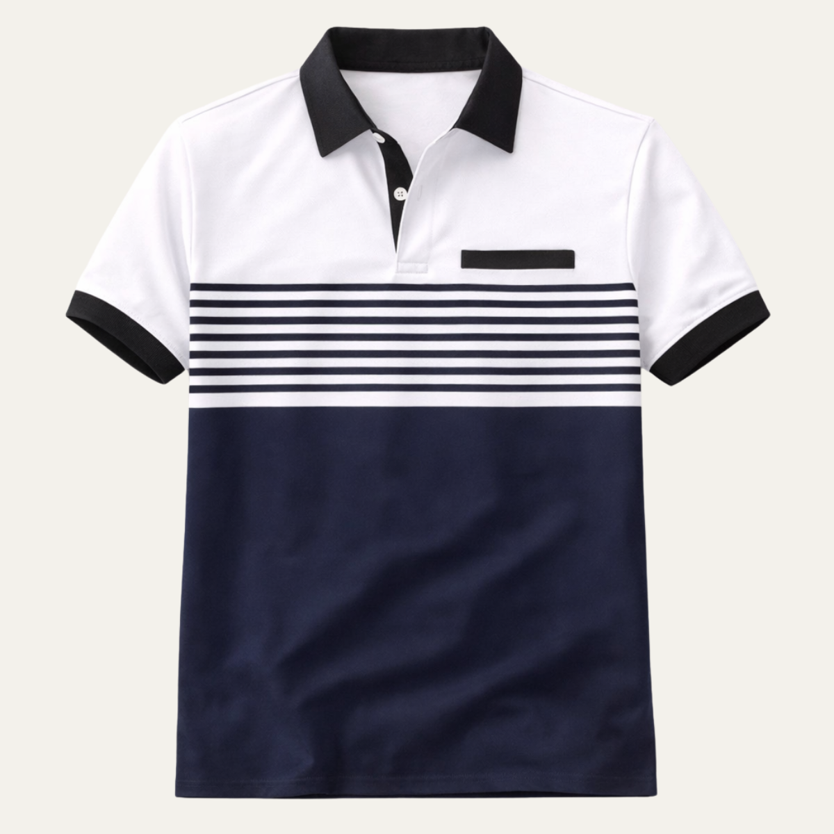 La chemise polo à rayures décontractée slim fit pour homme Trento