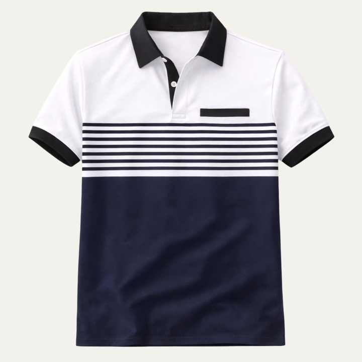 La chemise polo à rayures décontractée slim fit pour homme Trento
