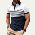 La chemise polo à rayures décontractée slim fit pour homme Trento