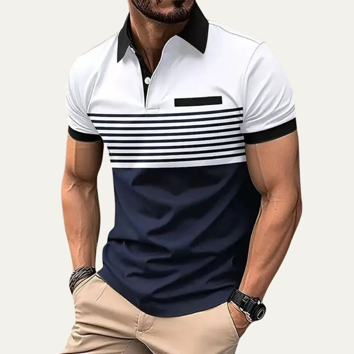 La chemise polo à rayures décontractée slim fit pour homme Trento