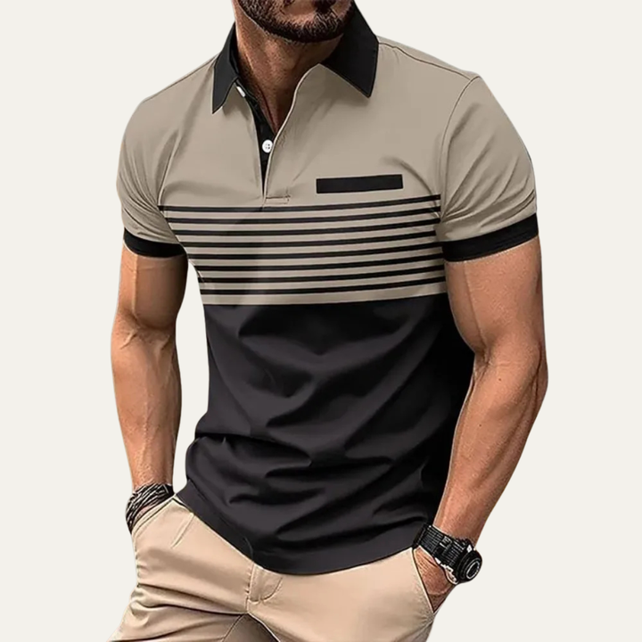 La chemise polo à rayures décontractée slim fit pour homme Trento