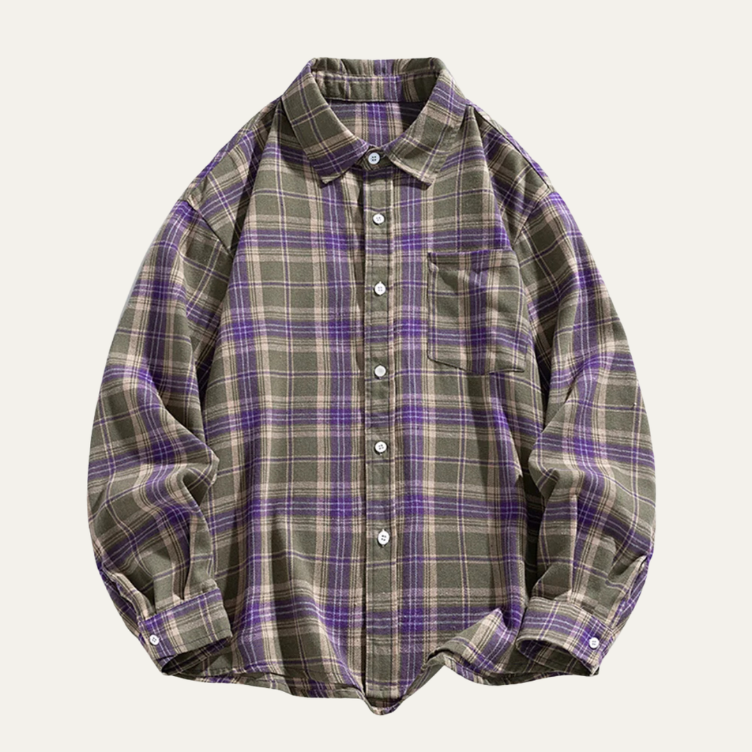 La chemise à carreaux décontractée rétro pour homme Glenhurst