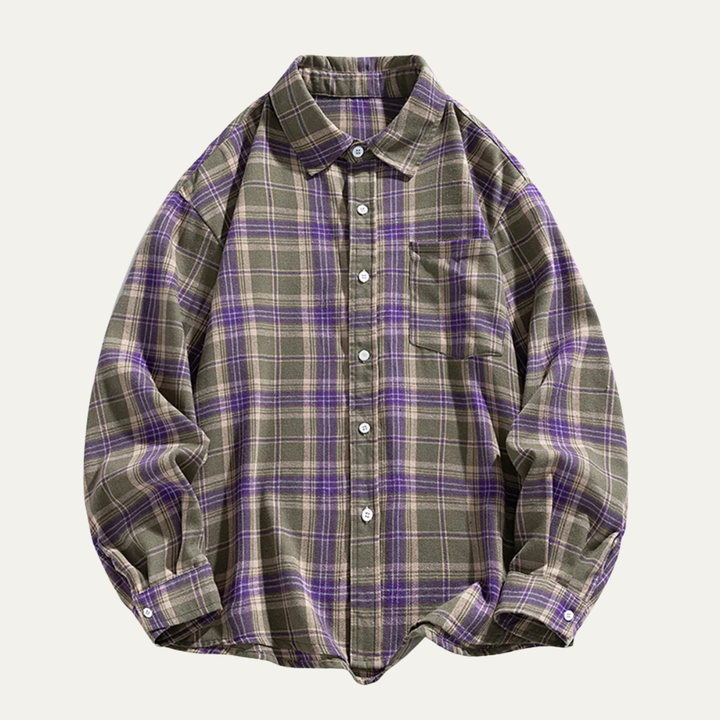La chemise à carreaux décontractée rétro pour homme Glenhurst