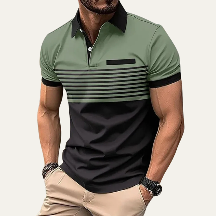 La chemise polo à rayures décontractée slim fit pour homme Trento