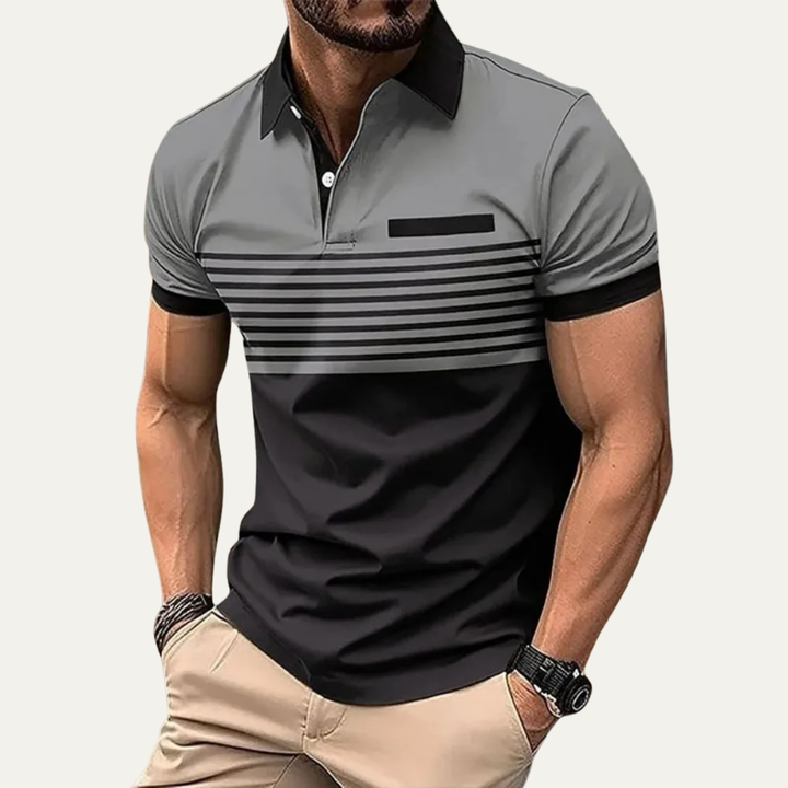 La chemise polo à rayures décontractée slim fit pour homme Trento