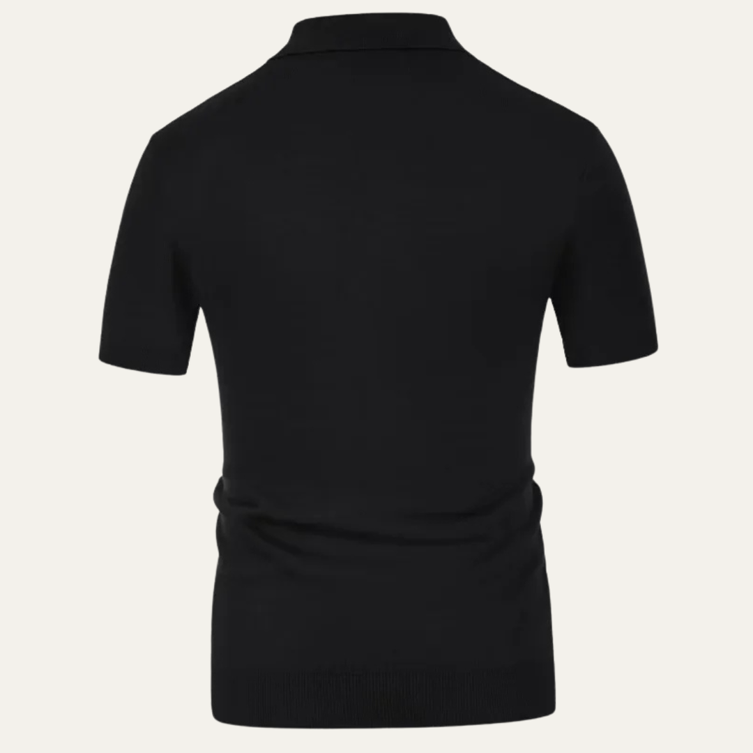 Le Polo Tricot à Motif Contrasté pour Homme Amarone