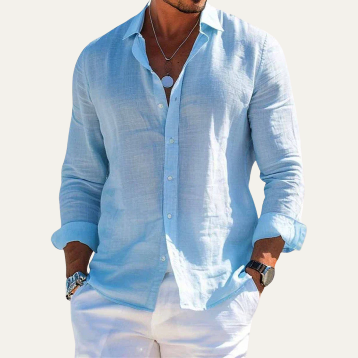La Chemise Casual en Coton et Lin pour Hommes Silverpark Ridge