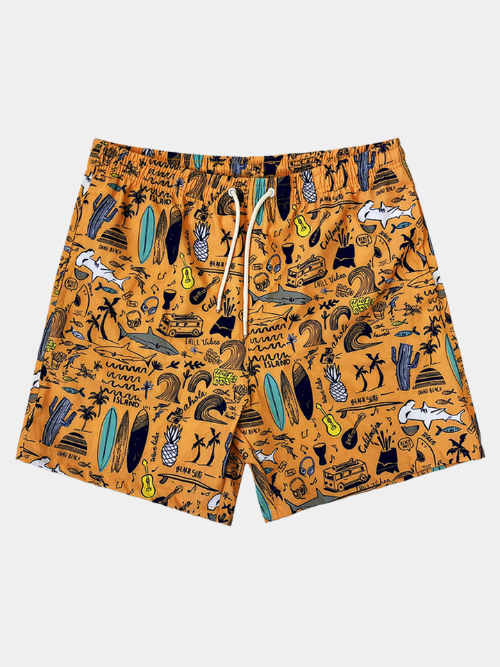 Short de Bain Homme à Imprimé Fun Séchage Rapide