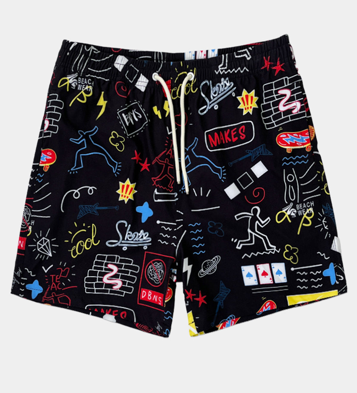 Men's Quick-Dry Beach Shorts with Fun Print