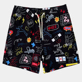 Men's Quick-Dry Beach Shorts with Fun Print