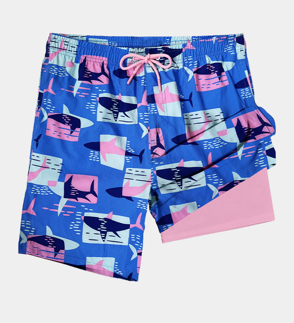 Men's Quick Dry Shark Print Swim Trunks