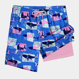 Men's Quick Dry Shark Print Swim Trunks