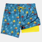 Men's Swim Trunks with Fun Print, Quick Dry and Zip Pockets