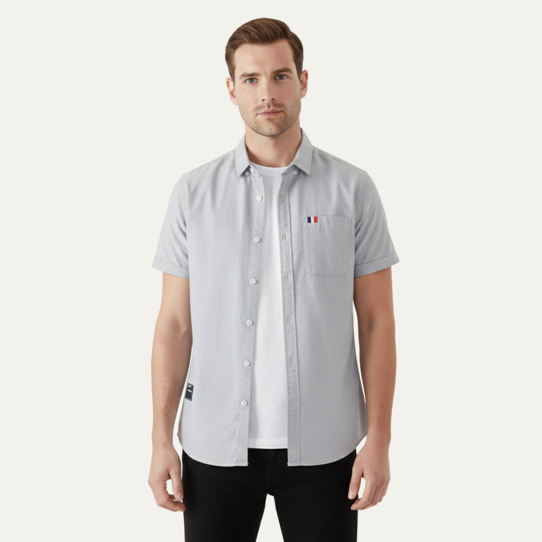 La chemise à manches longues en coton slim fit Salerno pour homme