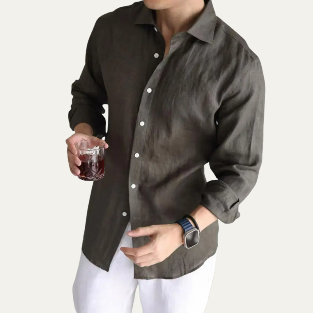 La Chemise de Bureau Décontractée pour Hommes de Style Britannique Oakfield