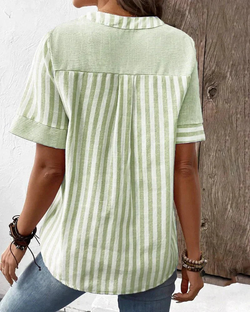 Meline | Blouse Rayée Douce