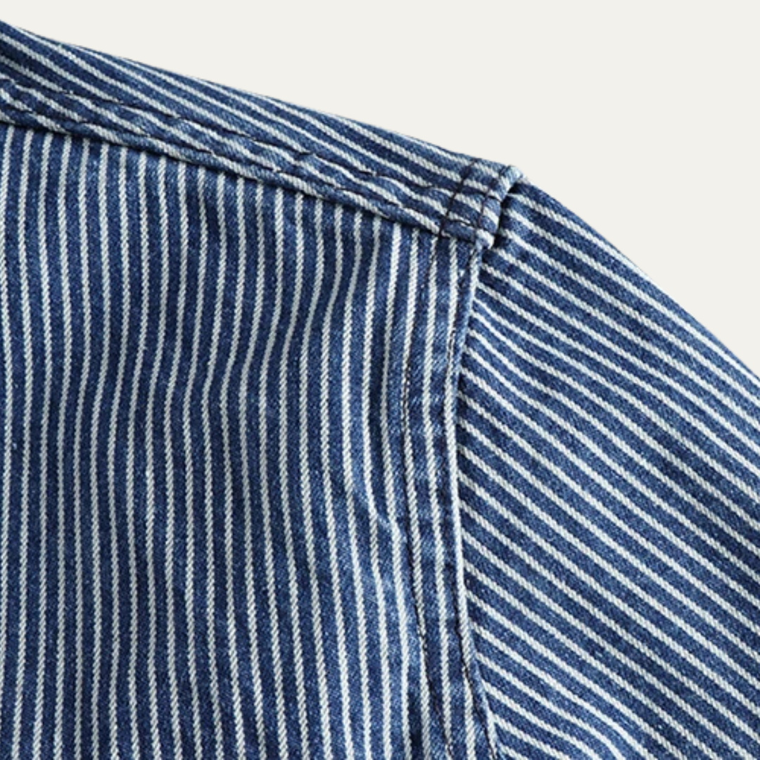 La Veste Chemise en Denim Vintage Rayée pour Homme Ridgepark
