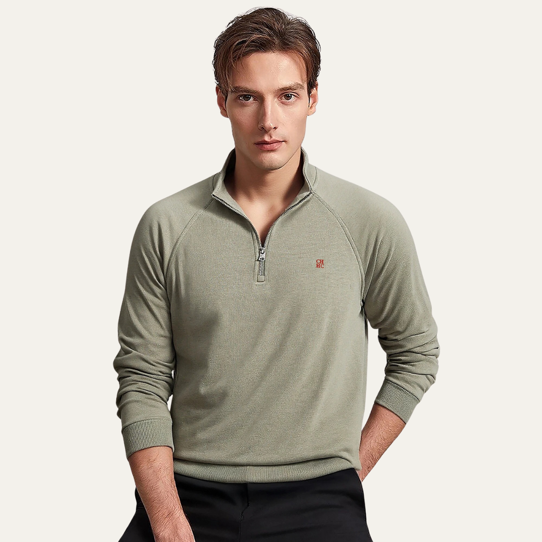 Le Sweat-shirt Casual à Manches Longues et Col Zippé pour Homme Blackwell