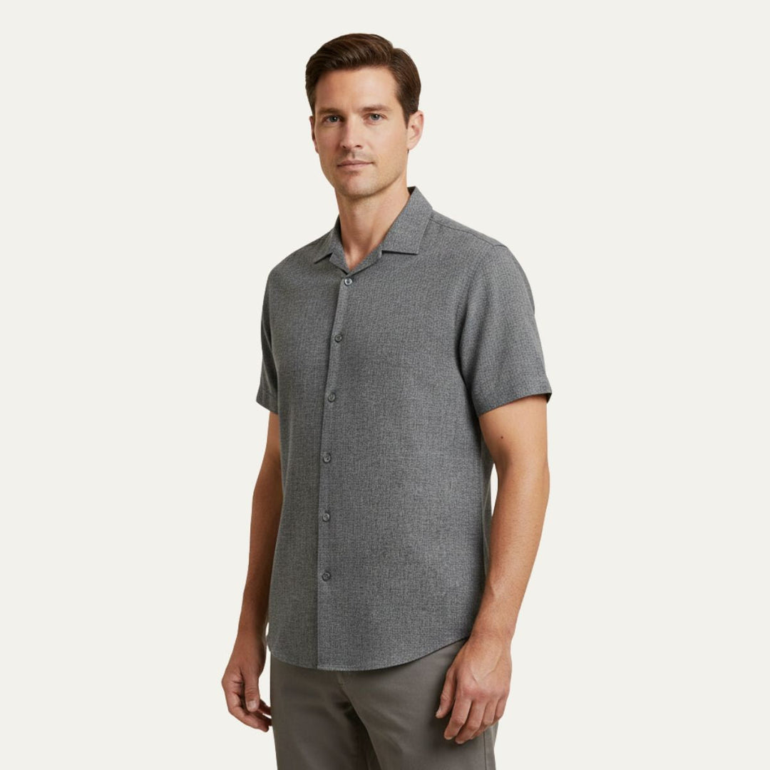 La Chemise en Lin à Manches Courtes Monaco pour Hommes
