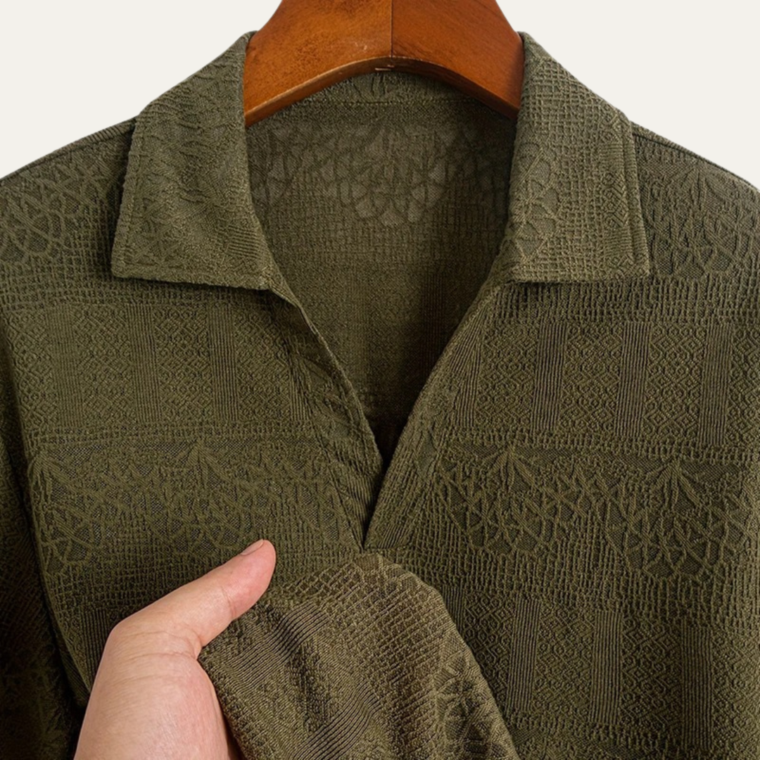 Le Polo Tricoté Respirant à Col V pour Hommes Maplewood Ridge
