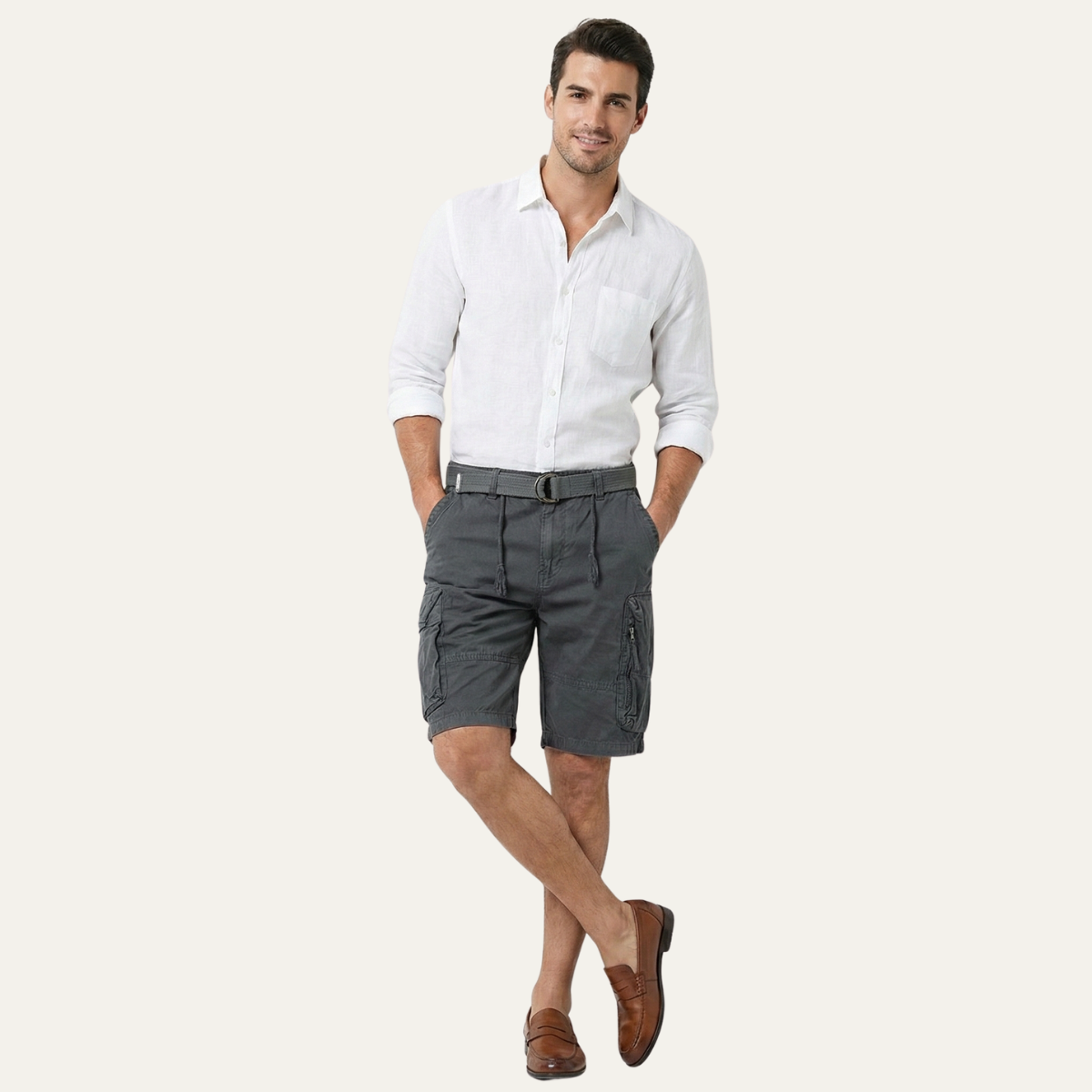 Shorts cargo utilitaires en coton décontractés pour hommes Whitlock