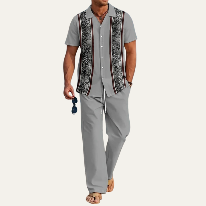 Le Costume Léger Rayé 2 Pièces pour Hommes Cortona – Chemise et Pantalon