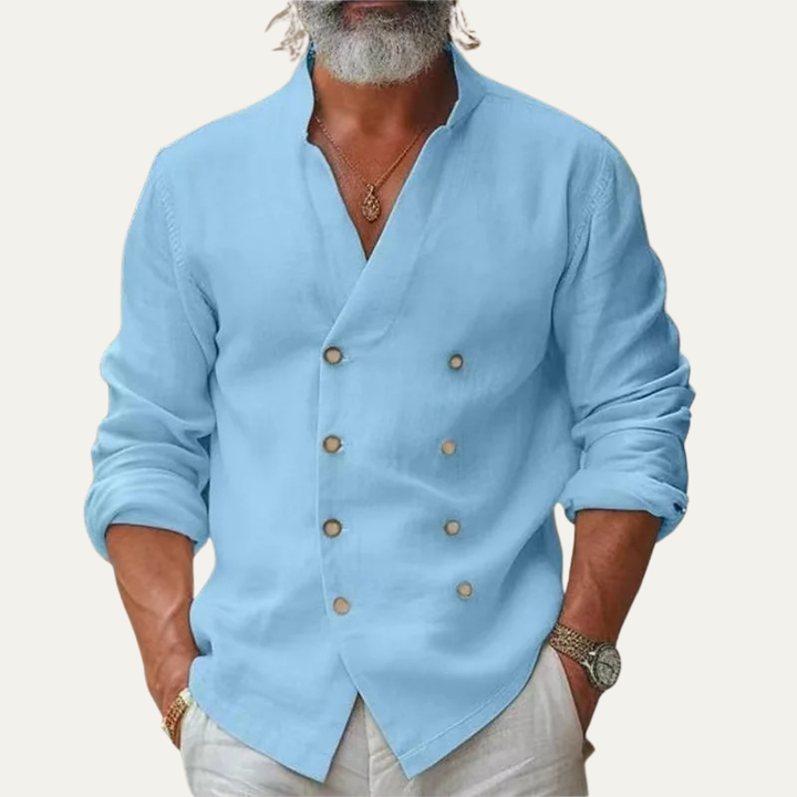 La Chemise Vintage à Col Montant Croisée pour Homme Silverbrook Ridge