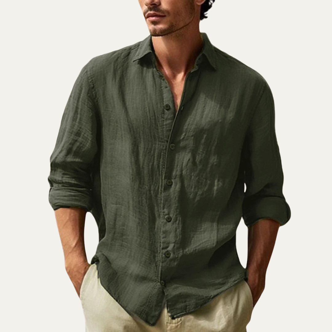 La Chemise en Coton Légère à Boutons pour Hommes de Summerville