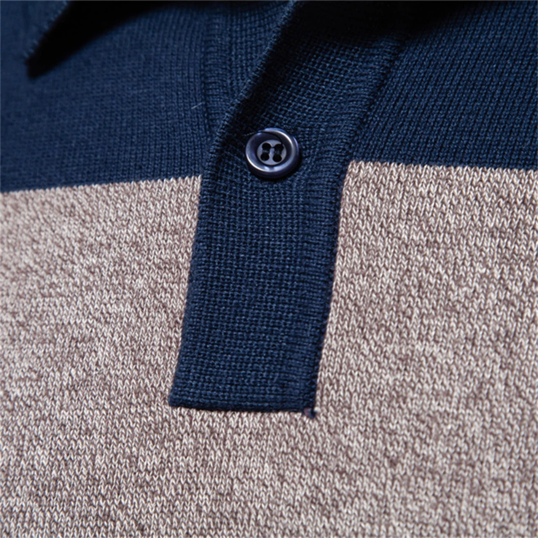 Le Pull Polo en Coton à Rayures pour Hommes Latina