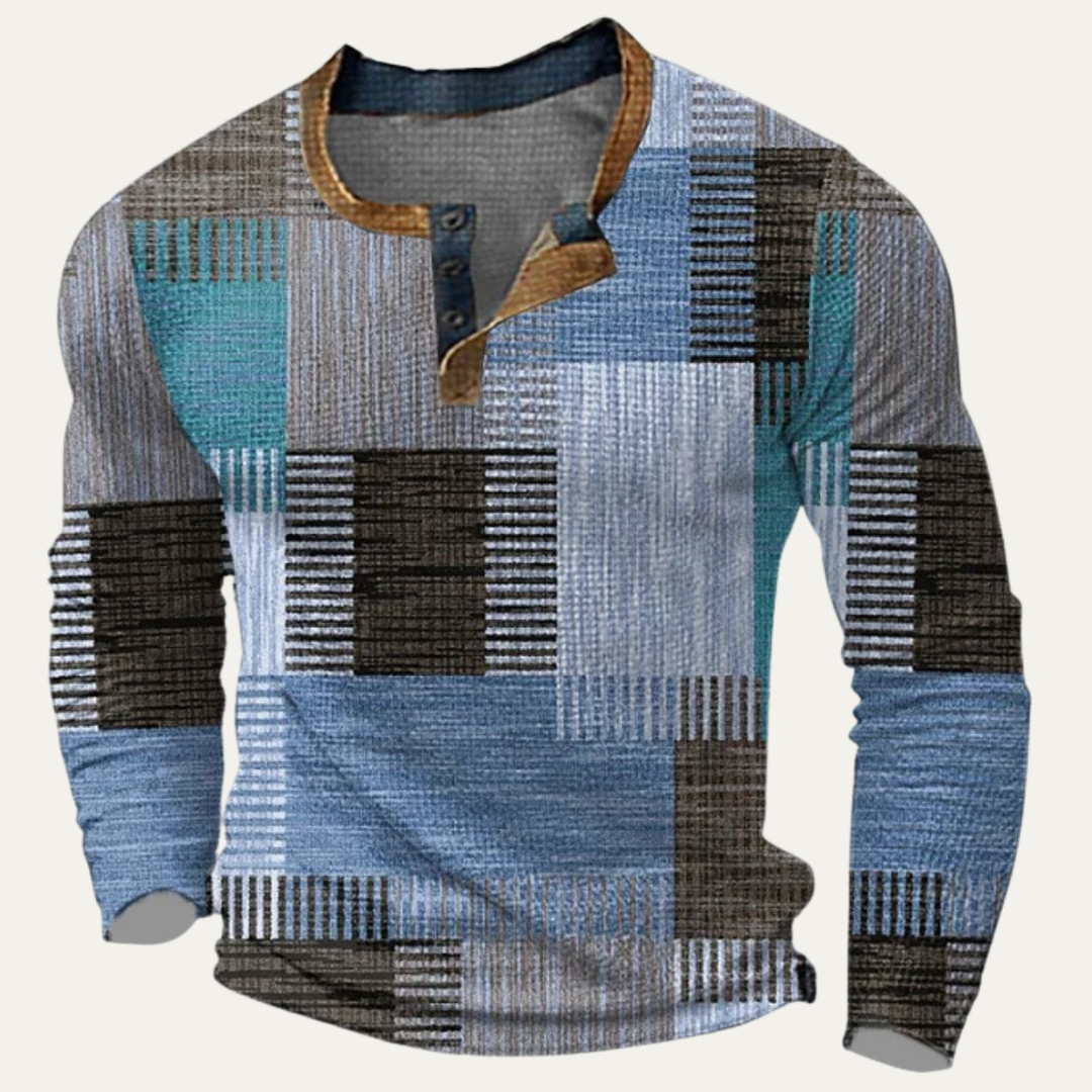Le Polo Homme Texturé à Motif Patchwork Bluefield