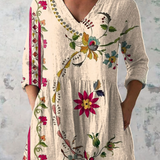 Clara | Longue Blouse avec Décolleté en V