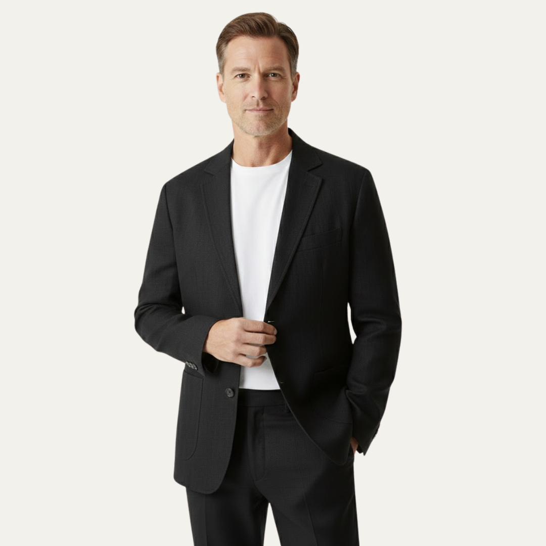 Le Blazer Casual en Lin Uni pour Homme Elmstead