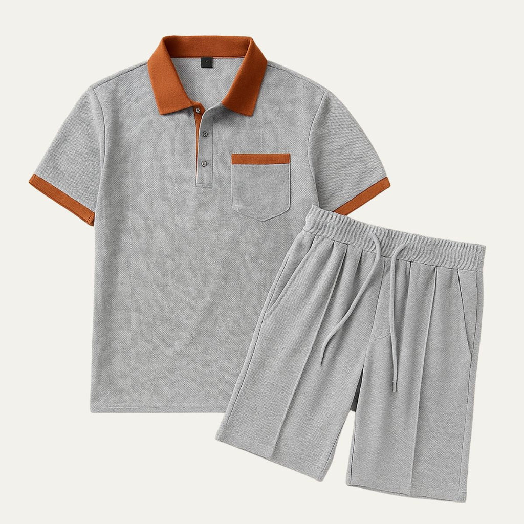 Le Set en Coton Capri – Polo Vintage & Shorts Coordonné pour Hommes