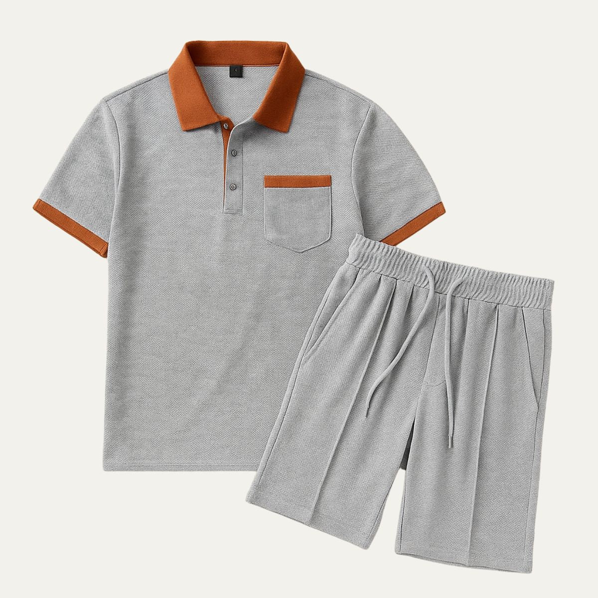 Le Set en Coton Capri – Polo Vintage & Shorts Coordonné pour Hommes