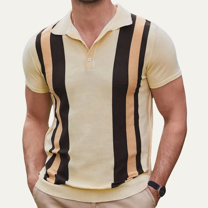 Le Polo Casual Tricot Rayé Rétro pour Homme Grosseto