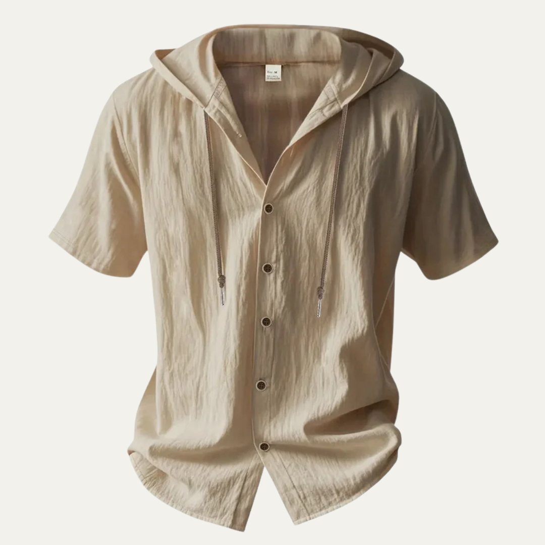 Le Haut Casual à Capuche en Coton et Lin pour Hommes Glenrock