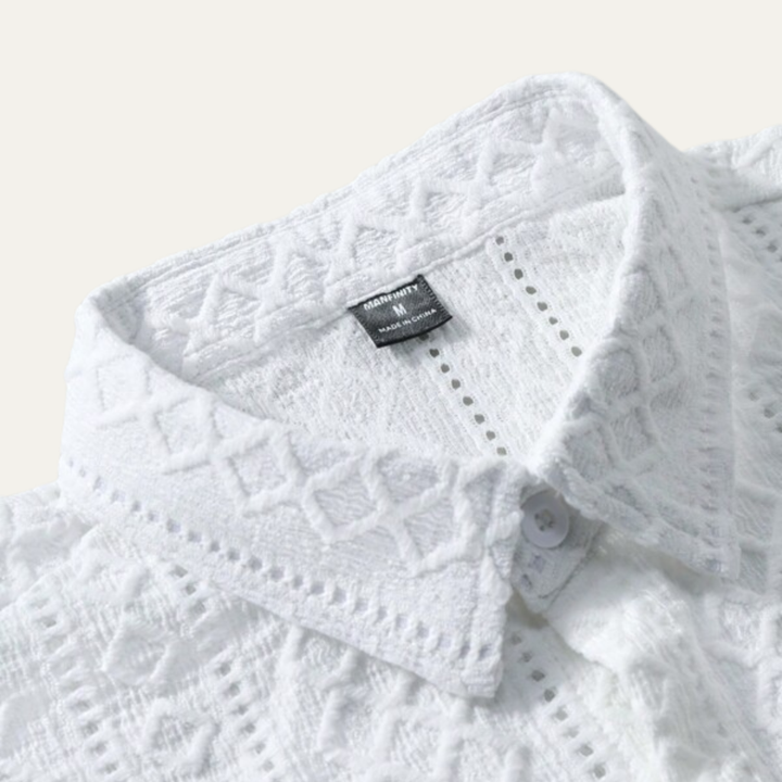 La chemise à boutons texturée d&
